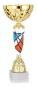 Preview: Pokal Muster rot - weiß - blau mit und ohne Deckel 48 cm - 25 cm