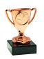 Preview: Minipokal Welt Gold - Silber - Bronze mit Henkel