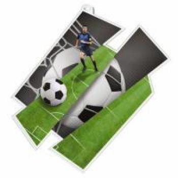 Acrylmedaille Fußball