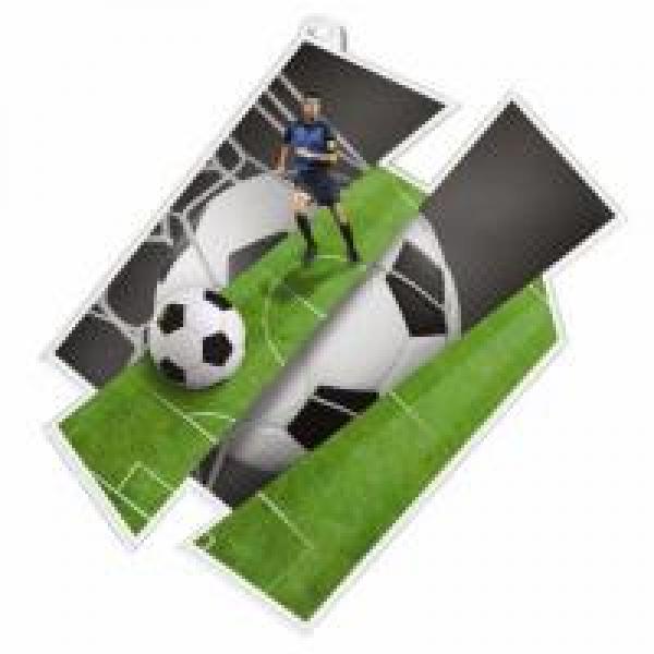 Acrylmedaille Fußball
