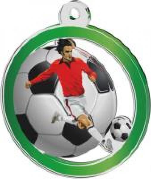 Acrylmedaille Fußball