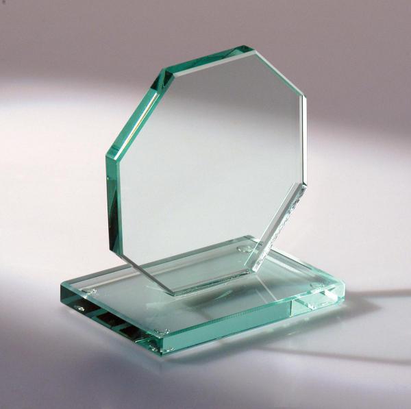 Glaspokal Achteck