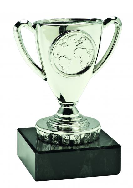 Minipokal Welt Gold - Silber - Bronze mit Henkel